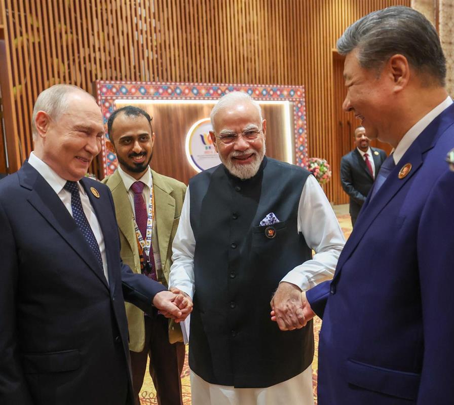 PM Modi’s Warm Camaraderie With Putin, Xi  At BRICS Summit
