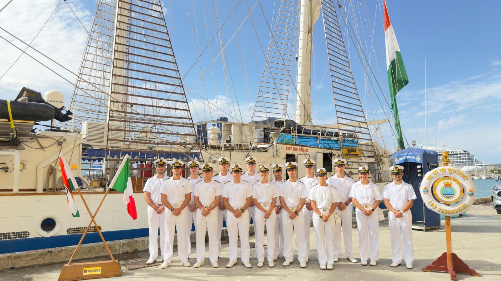 LOKAYAN 2026 – INDIAN NAVAL SHIP SUDARSHINI SETS SAIL FROM LIVORNO, ITALY