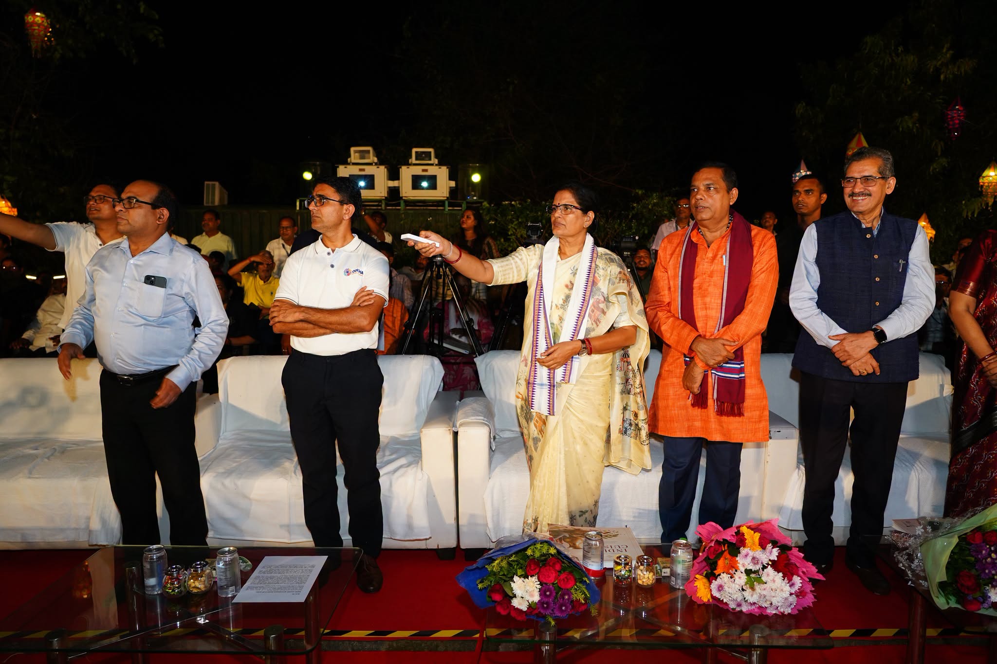 Deputy CM Pravati Parida inaugurates light & sound show at Khandagiri–Udayagiri caves