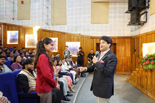 Union Minister Jyotiraditya M. Scindia Interacts with Students at Mizoram University