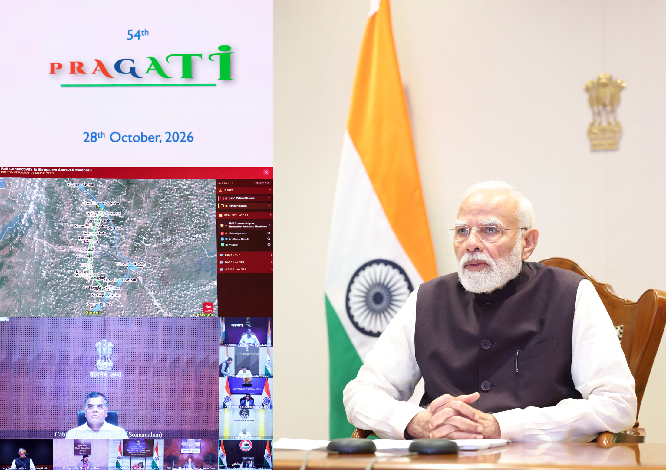 PM reviews infrastructure projects worth over ₹16,000 crore across 31 States and UTs