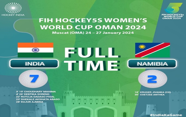 FIH Hockey5s Women’s World Cup, India beats Namibia 7-2