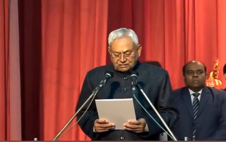 Nitish Kumar took the oath of office and secrecy for the record ninth time as Chief Minister of Bihar