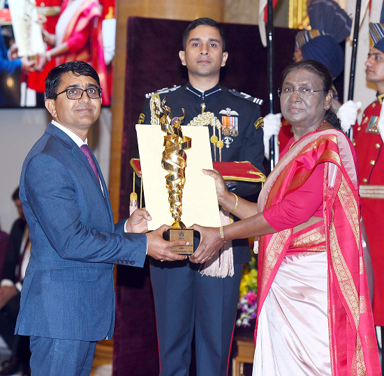 Odisha Mining Corporation (OMC) was conferred the Rashtriya Khel Protsahan Puruskar