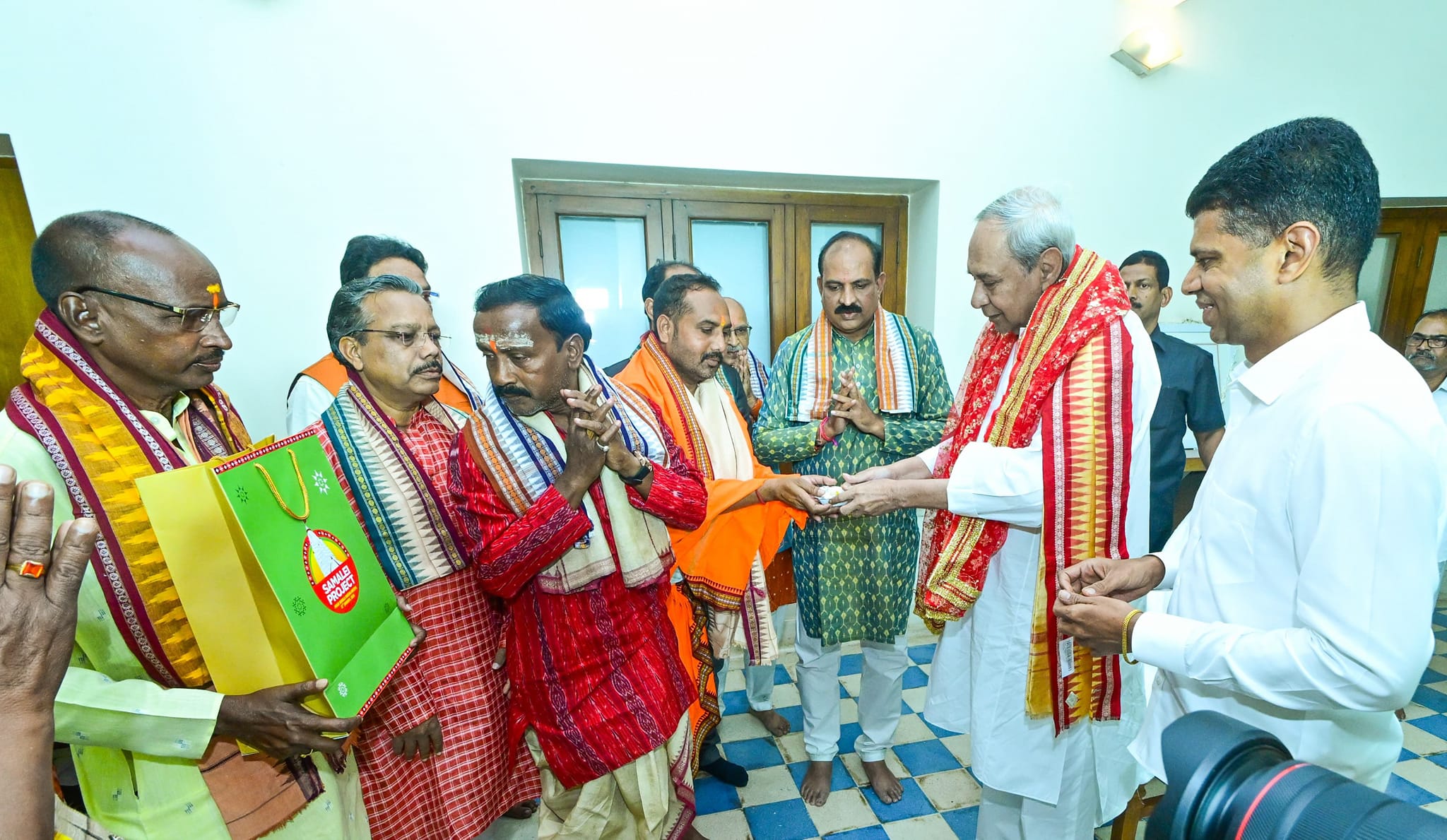 Members of the Ma Sameleswari Peetha has invited Chief Minister for the inauguration of the project