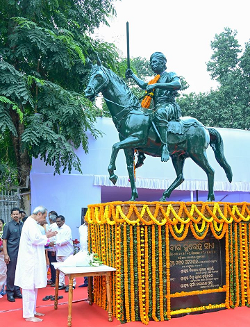 Odisha  Chief Minister paid homage to prominent freedom fighter Veer Surendra Sai