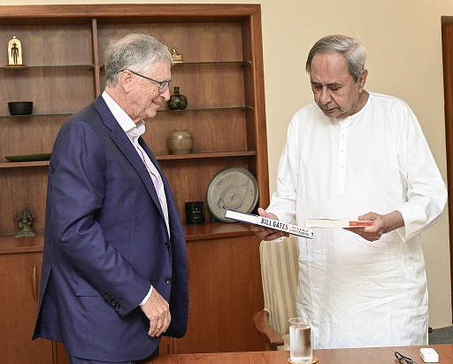 Microsoft Co-founder Bill Gates met Chief Minister Naveen Patnaik at Naveen Niwas
