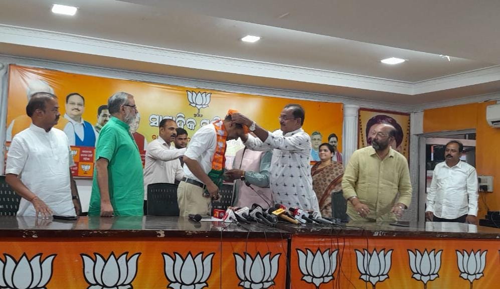 Gopalpur MLA Pradeep Panigrahi has joined the Bharatiya Janata Party