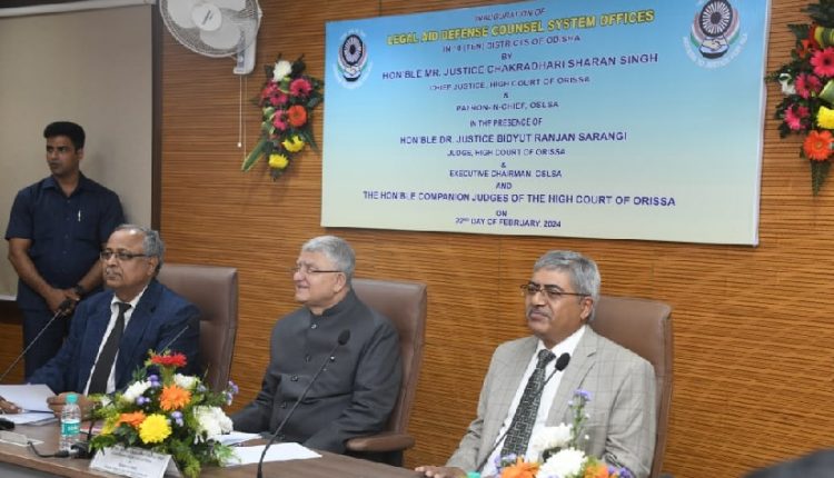 Chief Justice Of Orissa HC Inaugurates Legal Aid Defence Counsel in ten District