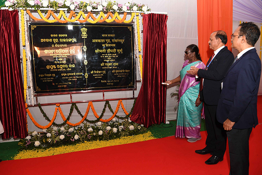 President of India, Smt Droupadi Murmu laid foundation stones for several project in Odisha