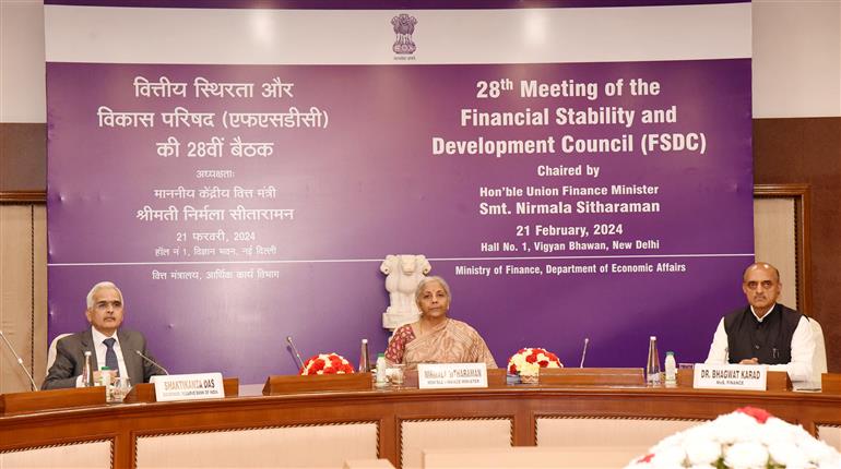 Union Finance Minister chairs 28th meeting of Financial Stability and Development Council (FSDC)
