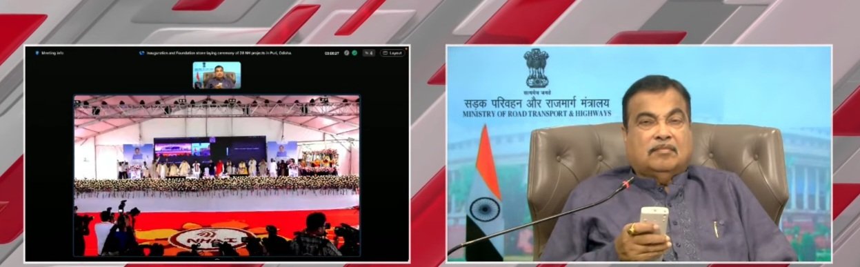 Nitin Gadkari inaugurates and lays foundation stones of 28 National Highway projects worth Rs. 6,600 crore in Odisha