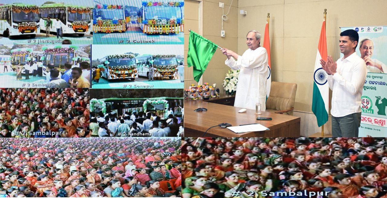 Odisha Chief Minister flagged off the LAccMI Bus service in five more districts through video conferencing