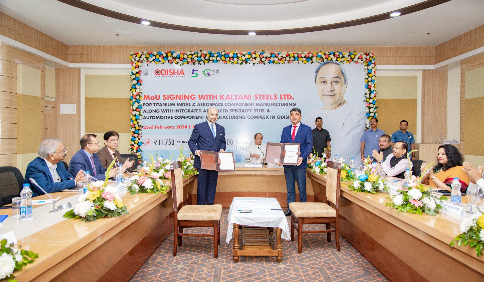Odisha Govt signed an MoU with Kalyani Steel for the establishment of a Titanium Metal & Aerospace Components