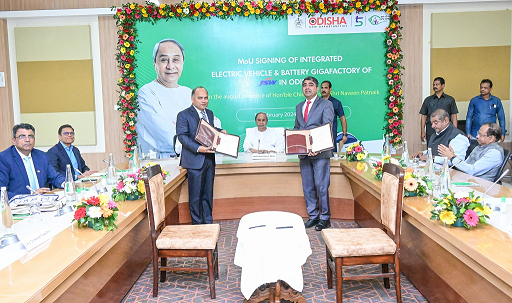 JSW Group has signed an MoU with the Odisha Government for the establishment of an Integrated Electric Vehicles (EV) and EV Battery Manufacturing Project