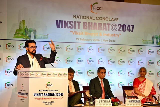 Union Minister Shri Anurag Thakur addresses FICCI’s National Conclave