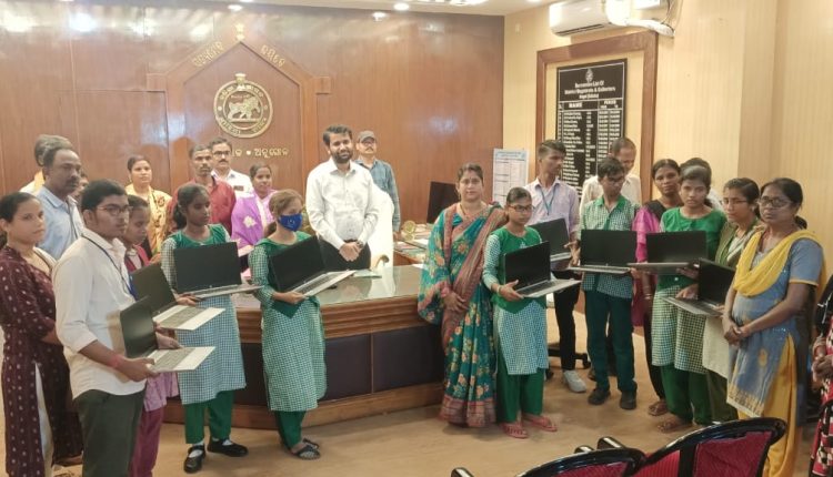 Angul Collector has distributed laptops to visually impaired students under the STARS Projects