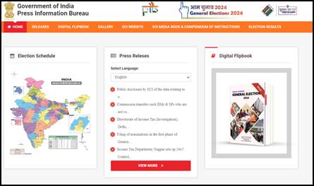 PIB Launches a Media Facilitation Portal for Information on General Election 2024