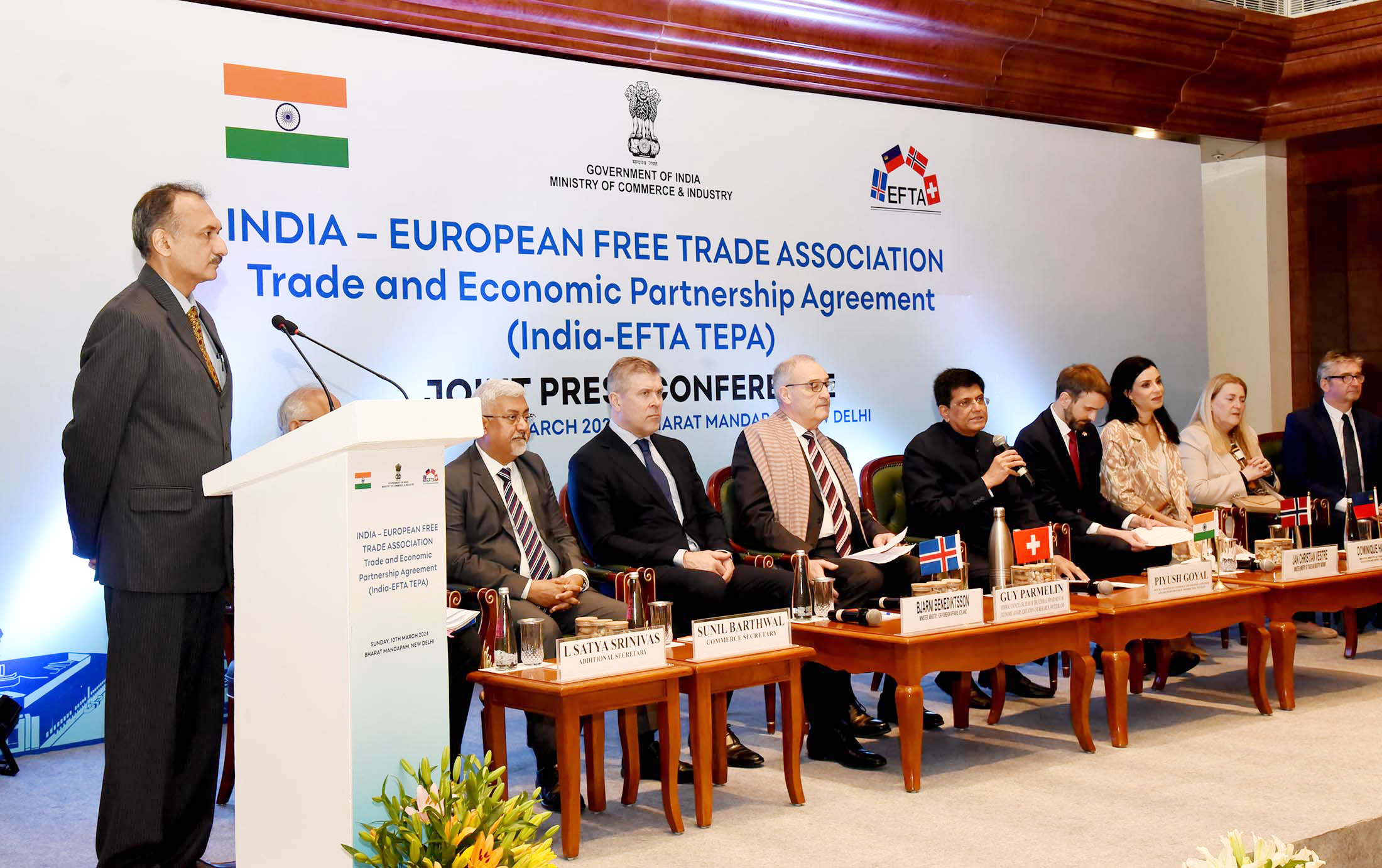 Union Minister Piyush Goyal on India signing TEPA with EFTA, says ‘It is a momentous occasion…’