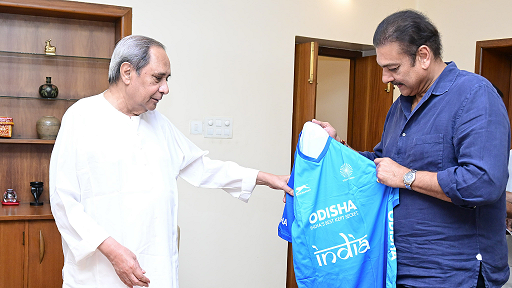 Former cricketer Ravi Shastri  met Odisha Chief Minister Naveen Patnaik