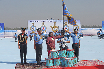PRESIDENT OF INDIA PRESENTS PRESIDENT’S STANDARD AND PRESIDENT’S COLOURS