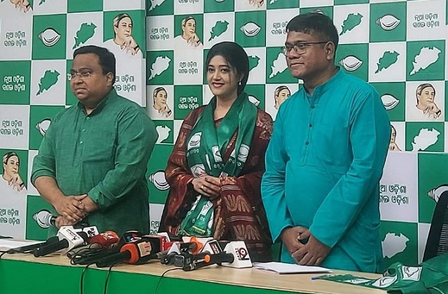 Noted Ollywood actress Varsha Priyadarshini has joined the Biju Janata Dal