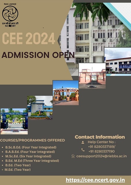 NCERT announces admission for 2024-25 in RIEs