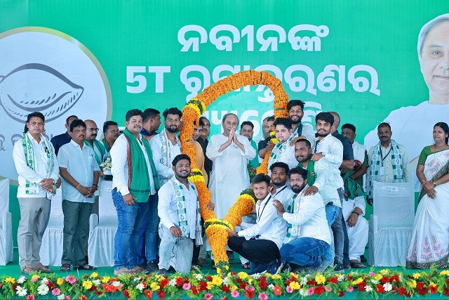 Biju Janata Dal Supremo Naveen Patnaik  campaigned for the party at Kantabanji