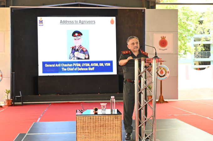 GENERAL ANIL CHAUHAN, CHIEF OF DEFENCE STAFF interacted with the Agniveers