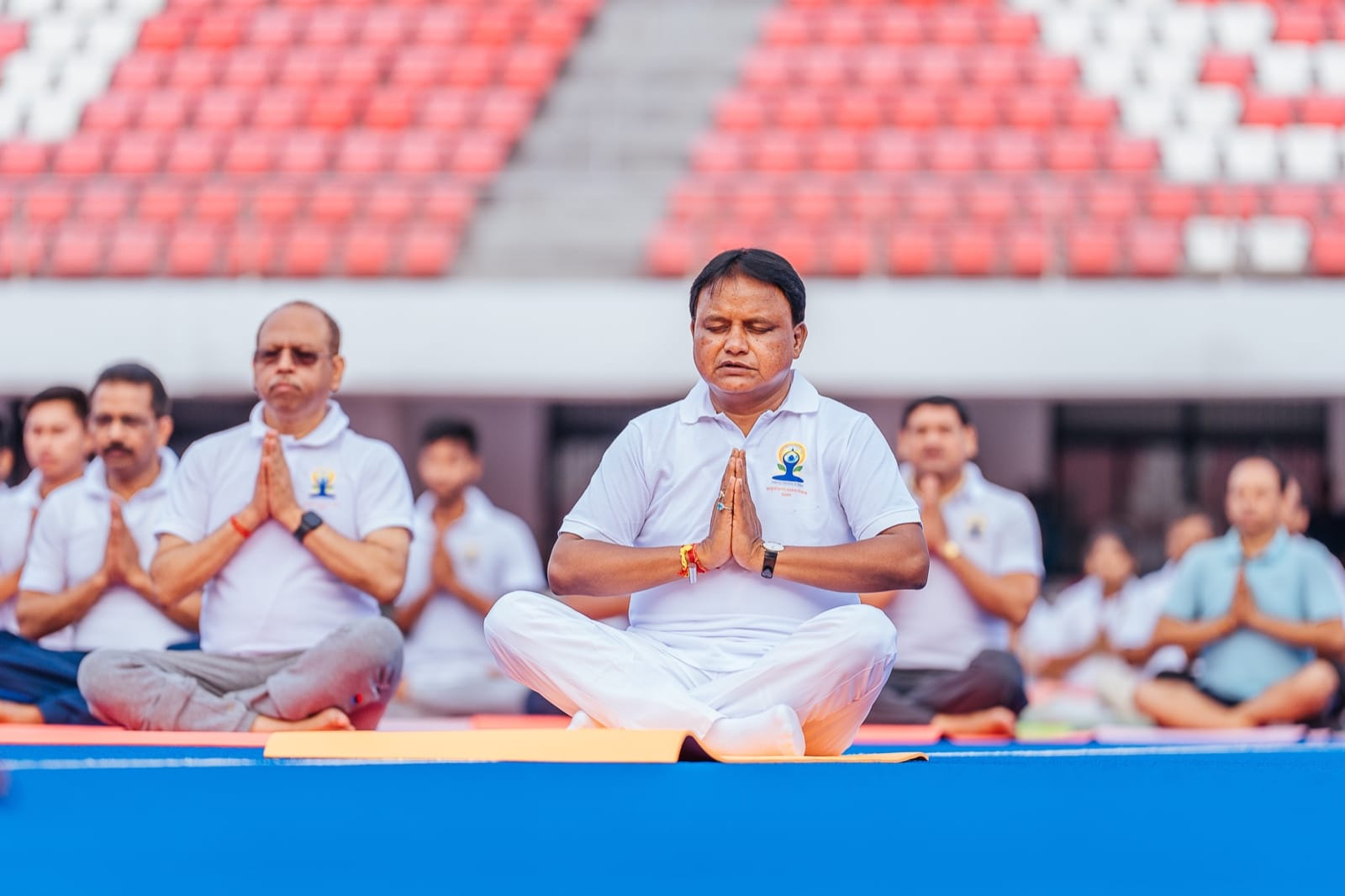 Odisha Chief Minister Mohan Charan Majhi participated in the 10th International Day of Yoga event