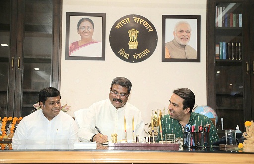 Dharmendra Pradhan assumes charge as Union Minister of Education