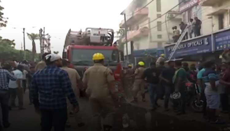 Fire broke out on the third floor of a private nursing home near Purighat Police Station in Cuttack