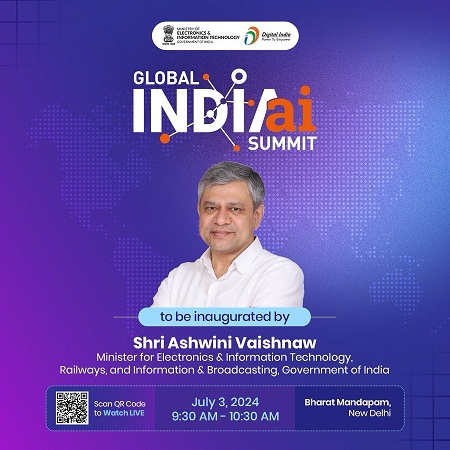 Shri Ashwini Vaishnaw to inaugurate the Global IndiaAI Summit 2024