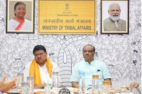 Jual Oram reviews the progress of Schemes and key Initiatives under the Ministry of Tribal Affairs for the next 100 days