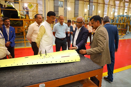 Raksha Rajya Mantri visits Hindustan Aeronautics Limited & BEML Limited facilities in Bengaluru