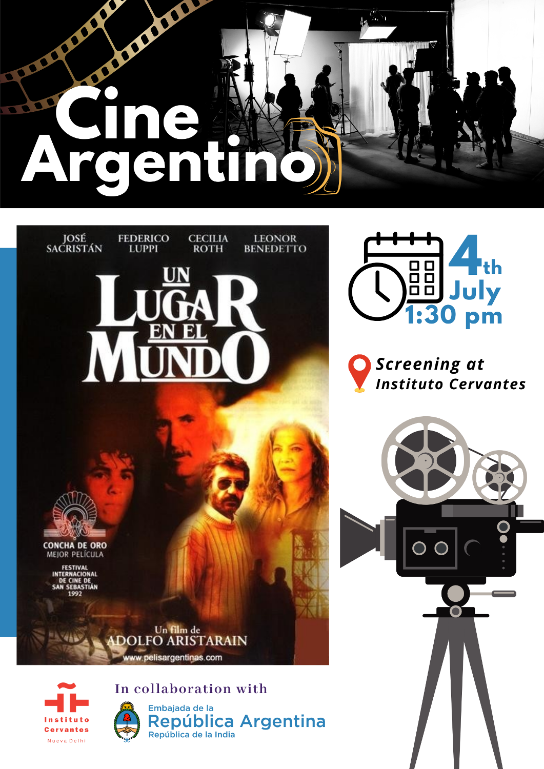 Instituto Cervantes in collaboration with the Embassy of the Republic of Argentina, Present ‘Cine Argentino’ Film Series