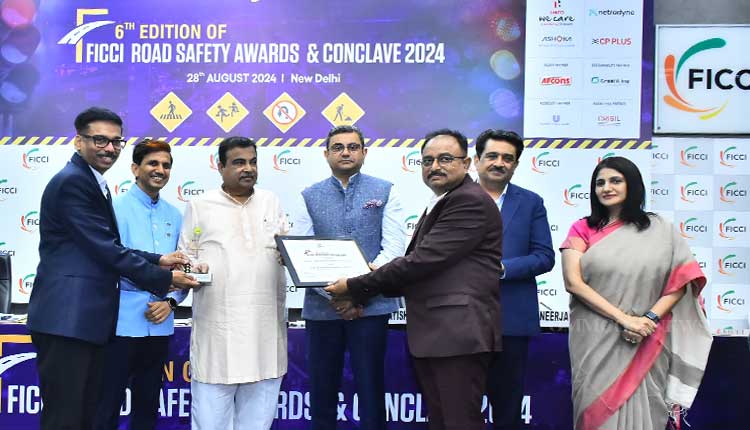 Odisha has been recognized as the best state in India for road safety initiatives