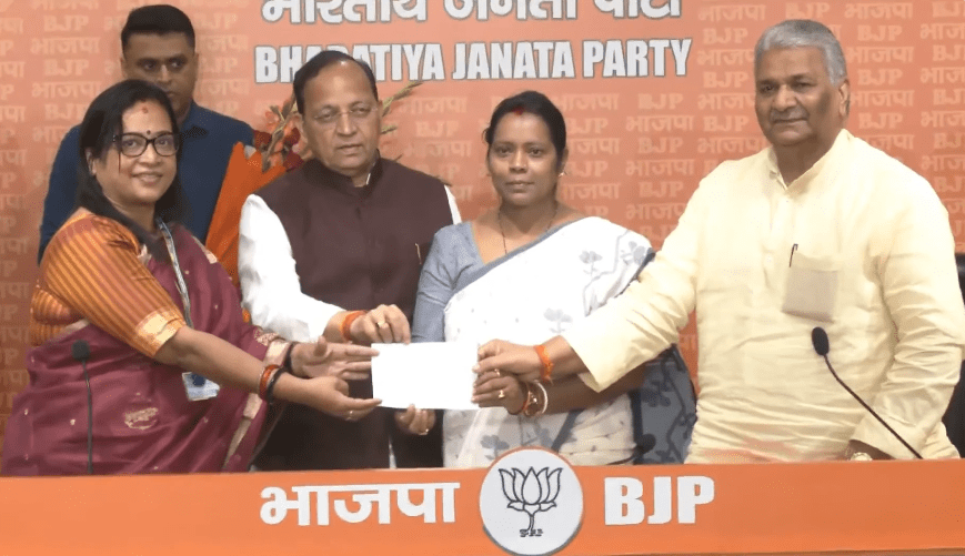 Former BJD Rajya SabhaMP Mamata Mohanta joined the Bharatiya Janata Party