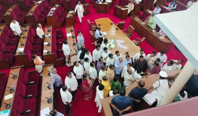 disha Assembly Adjourned Twice As Oppositions Create Ruckus