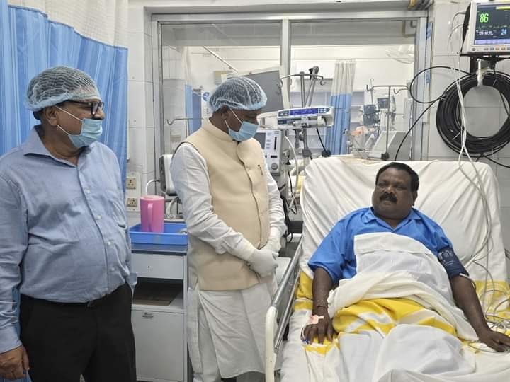Odisha Chief Minister Mohan Charan Majhi visited the Capital Hospital in Bhubaneswar