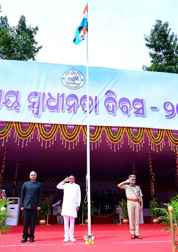 Odisha CM hoisted the National Flag and received the parade salute at the state-level celebrations of the 78th Independence Day