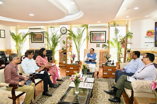 Union Minister of Health & Family Welfare Shri JP Nadda reviews the Monkeypox situation