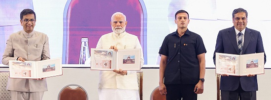 Prime Minister Shri Narendra Modi releases commemorative postage stamp on 75 Years of Supreme Court