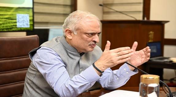 Secretary, Dr. Devesh Chaturvedi chairs a review meeting of United Nations World Food Programme