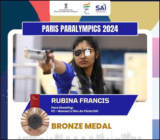 Rubina Francis Makes History with Bronze at Paris 2024 Paralympics