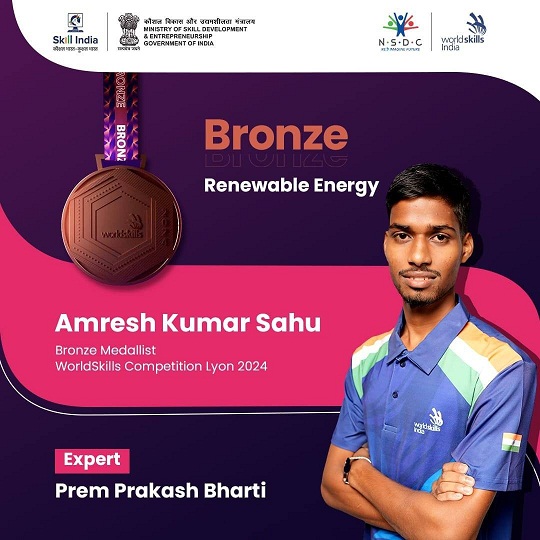 Two participants from Odisha have been awarded at the 47th World Skills Competition in France