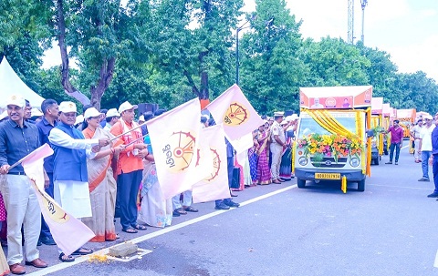 Odisha Chief Minister Mohan Charan Majhi flagged off the ‘Subhadra Awareness Van’
