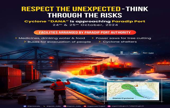 Ahead of Cyclone ‘DANA,’ Paradip Port Authority Implements Precautionary Measures
