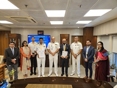 NDIAN NAVY SIGNS MoU WITH BAJAJ ALLIANZ LIFE INSURANCE FOR PROVIDING INSURANCE TO NAVAL CIVILIANS