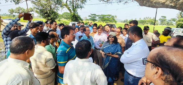 Smt.Anu Garg Development Commissioner-cum-Additional Chief Secretary visited sustainable irrigation projects in Ganjam